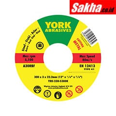 York YRK2305380K 300x3x22 23 A30-R BF type 41 Cutting disc