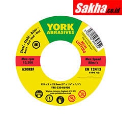 York YRK2300690K 125x3x22 23mm A30RBF DPC Reinforced Cutting Discs - Type42 - Pack of 10
