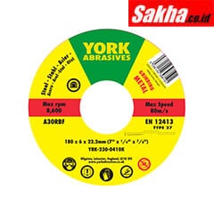 York YRK2300410K 180x6x22 23mm A30RBF DPC Grinding Disc Type 27