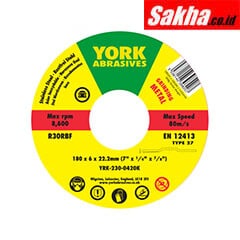 York YRK2300420K 180x6x22 23 R30RBF DPC Inox Grinding Disc Type 27