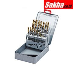 SwissTech SWT1259010A Hss 1 00-10 00mm X 0 5mm Straight Shank Jobber Drill Sets - Tin Tipped - 19 Piece