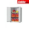 Justrite Sure-Grip® EX Flammable Safety Cabinet 90 Gallon, 2 Manual-Close Doors, White