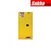 Justrite Sure-Grip® EX Flammable Safety Cabinet 60 Gallon, 2 Self-Close Doors, Yellow