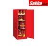 Justrite Sure-Grip® EX Deep Slimline Flammable Safety Cabinet 54 Gallon, 1 Manual Close Door, Red