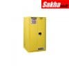 Justrite Sure-Grip® EX Flammable Safety Cabinet 90 Gallon, 1 Bi-Fold Self-Close Door, Yellow