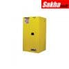 Justrite Sure-Grip® EX Flammable Safety Cabinet 60 Gallon, 2 Manual-Close Doors, Yellow