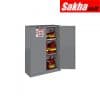 Justrite Sure-Grip® EX Flammable Safety Cabinet 45 Gallon, 2 Self-Close Doors, Gray