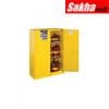 Justrite Sure-Grip® EX Flammable Safety Cabinet 45 Gallon, 2 Self-Close Doors, Yellow