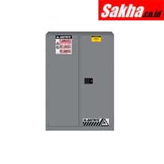 Justrite Sure-Grip® EX Flammable Safety Cabinet 45 Gallon, 2 Manual-Close Doors, Gray