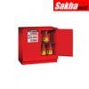 Justrite Sure-Grip® EX Undercounter Flammable Safety Cabinet 22 Gallon, 2 Self-Close Doors, Red