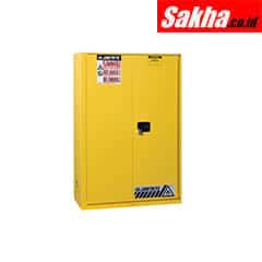 Justrite Sure-Grip® EX Flammable Safety Cabinet 45 Gallon,1 Bi-Fold Self-Close Door