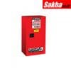 Justrite Sure-Grip® EX Compac Flammable Safety Cabinet 15 Gallon, 1 Self-Close Door, Red