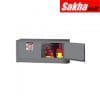 Justrite Sure-Grip® EX Piggyback Flammable Safety Cabinet 12 Gallon, 2 Manual-Close Doors, Gray