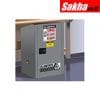 Justrite Sure-Grip® EX Compac Flammable Safety Cabinet 12 Gallon, 1 Self-Close Door, Gray