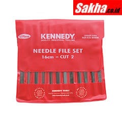 Kennedy KEN0315990K 140mm (5 1-2) 12 Piece Second Cut Assorted Needle File Set