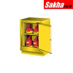 Justrite Sure-Grip® EX Under Fume Hood Solvent Flammable Liquid Safety Cabinet 15 Gallon, 1 Self-Close Door, Right Hinge