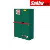 Justrite High Security Pesticides Safety Cabinet W Steel Bar Cap. 45 Gals, 2 Shelves, 2 S C Doors, Green