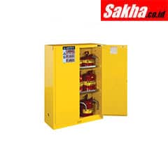 Justrite Sure-Grip® EX Wall Mount Flammable Safety Cabinet 20 Gallon, 2 Manual Close Doors, YellowJustrite Sure-Grip® EX Wall Mount Flammable Safety Cabinet 20 Gallon, 2 Manual Close Doors, Yellow
