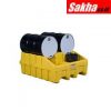 Justrite Drum Management Base Module Dispensing Well, Forklift Channels, Recycled Polyethylene, Yellow