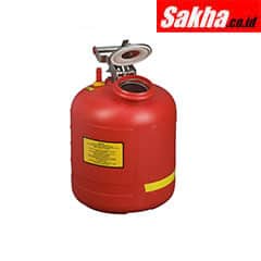 Justrite Safety Can For Liquid Disposal 5 Gallon, Built-In Fill Gauge, Polyethylene, Red