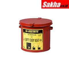 Justrite Countertop Oily Waste Can Accepts Small Wipes And Swabs,2 Gallon