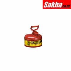 Justrite Type I Steel Safety Can For Flammables 1 Gallon, Red
