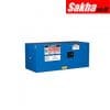 Justrite Sure-Grip® EX Piggyback Hazardous Material Safety Cabinet 12 Gallon, 2 Self-Close Doors, Royal Blue