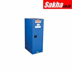 Justrite Sure-Grip® EX Deep Slimline Hazardous Material Safety Cabinet 54 Gallon 1 Self-Close Door, Royal Blue