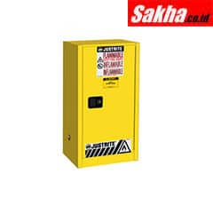 Justrite Sure-Grip® EX Combustibles Safety Cabinet For Paint And Ink 20 Gallon, 1 Self-Close Door, Yellow