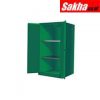 Justrite Sure-Grip® EX Pesticides Safety Cabinet, 60 Gallon, 2 Manual-Close Doors, Green