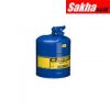 Justrite Type I Steel Safety Can For Kerosene 5 Gallon, Blue