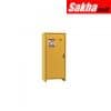 Justrite EN Flammable Safety Cabinet 30-Minute, 30 Gallon, 1 Hybrid-Close Door, Yellow