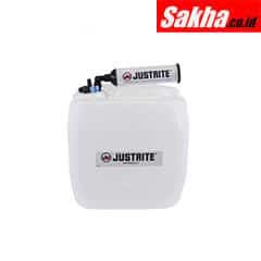 Justrite VaporTrap™ UN DOT Carboy W Filter Kit, 13.5L HDPE, 70mm Cap, 4 Ports 1 8 OD Tubing, 3 Ports 1 4 OD Tubing, 1 Port 1 4