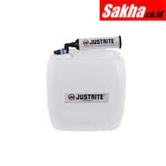 Justrite VaporTrap™ UN DOT Carboy W Filter Kit, 13.5L HDPE, 70mm Cap, 4 Ports 1 8 OD Tubing, 4 Ports 1 4 OD Tubing