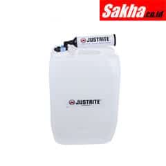Justrite VaporTrap™ UN DOT Carboy W Filter Kit, 20L HDPE, 70mm Cap, 4 Ports 1 8 OD Tubing, 3 Ports 1 4 OD Tubing