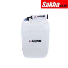 Justrite VaporTrap™ UN DOT Carboy W Filter Kit, 20L HDPE, 70mm Cap, 6 Ports 1 8 OD Tubing, 1 Port 1 4 Or 3 8 Hose Barb