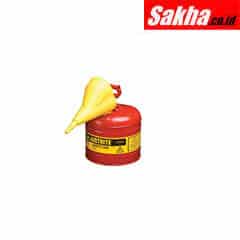 Justrite Type I Steel Safety Can For Oil With Funnel 11202Y,2 Gallon