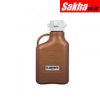 Justrite Carboy, 5 L, High Density Polyethylene (HDPE), Amber, 83mm Cap