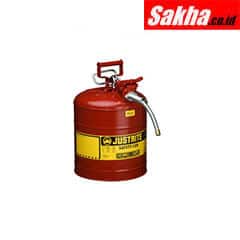 Justrite Type II AccuFlow™ Steel Safety Can For Flammables 5 Gallon, 5 8 Metal Hose