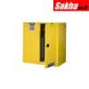 Justrite Sure-Grip® EX Vertical Drum Safety Cabinet And Drum Rollers 60 Gallon,2 Self-Close Doors