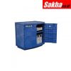 Justrite Polyethylene Corrosives And Acid Cabinet, Holds Thirty-Six 2-1 2 L Bottles, 2 Door, Blue