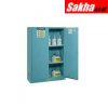 Justrite Sure-Grip® EX Corrosives Acid Steel Safety Cabinet, 30 Gallon, 1 Bi-Fold Self-Close Door, Blue