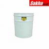 Justrite Cease-Fire® Waste Receptacle Safety Drum Can Only, 12 Gallon, White