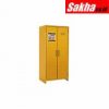 Justrite EN Flammable Safety Cabinet 90-Minute, 30 Gallon, 2 Hybrid-Close Doors, Yellow