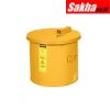 Justrite Wash Tank With Poly Liner And Basket 3.5 Gallon,Self-Close Cover W Fusible Link,Steel