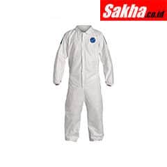 DUPONT TD125SWBXL0025CM Collared Disposable Coveralls with Elastic Cuff, Tyvek®