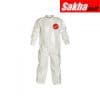 DUPONT SL125BWH6X001200 Collared Chemical Resistant Coveralls