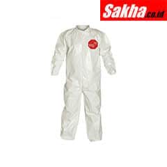 DUPONT SL125BWH6X001200 Collared Chemical Resistant Coveralls