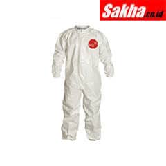 DUPONT SL125TWH5X000600 Collared Chemical Resistant Coveralls