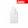 DUPONT TY273BWH00010000 Disposable Bib Apron, White, 36 Length, 27